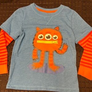 Cat & Jack Monster Shirt with Zipper Pocket size 4T